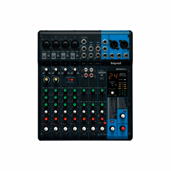 BQ10MX Mixer Produção, Analógico, Fader Rotativo, 4(M) + 3(St), Usb, Efx DSP